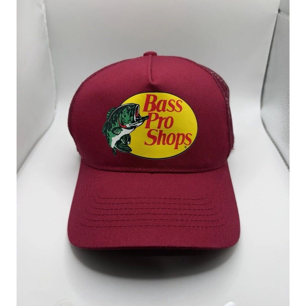 Bass Pro Shops Maroon Mesh Trucker Adjustable Hat